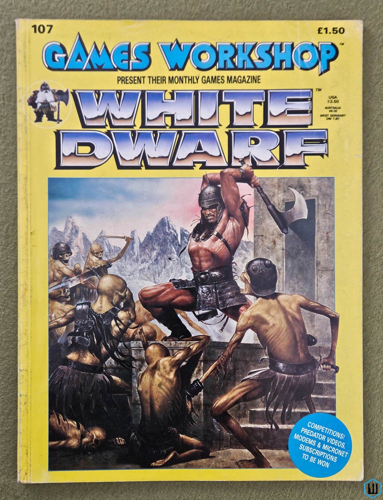 White Dwarf Magazine, Issue 107 (WFRP Wilderness scenario) Games Workshop
