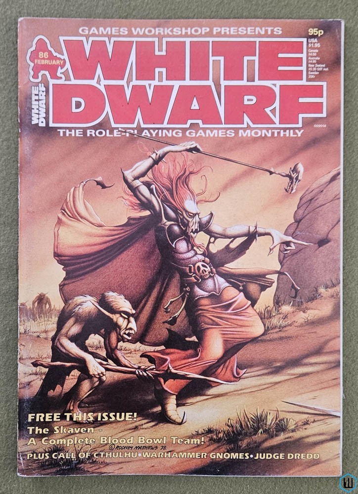 White Dwarf Magazine, Issue 86 (Call of Cthulhu adventure, WFRP) Games Workshop
