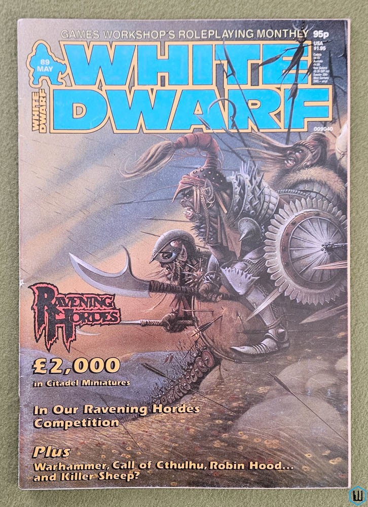 White Dwarf Magazine, Issue 89 (Call of Cthulhu, Paranoia) Games Workshop