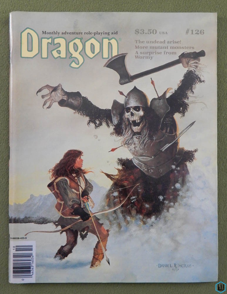 Dragon Magazine, Issue 126: Undead (x3), Call of Cthulhu, Oriental Adventures