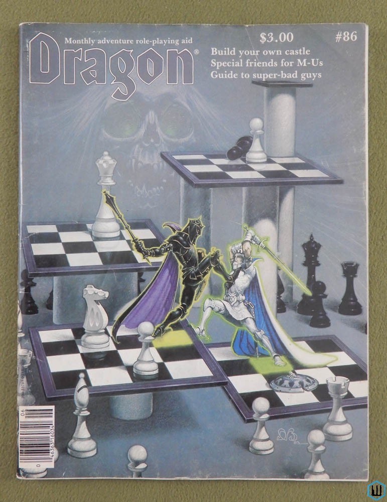Dragon Magazine, Issue 86 (Build castle, Greyhawk Suel pantheon, Familiars)