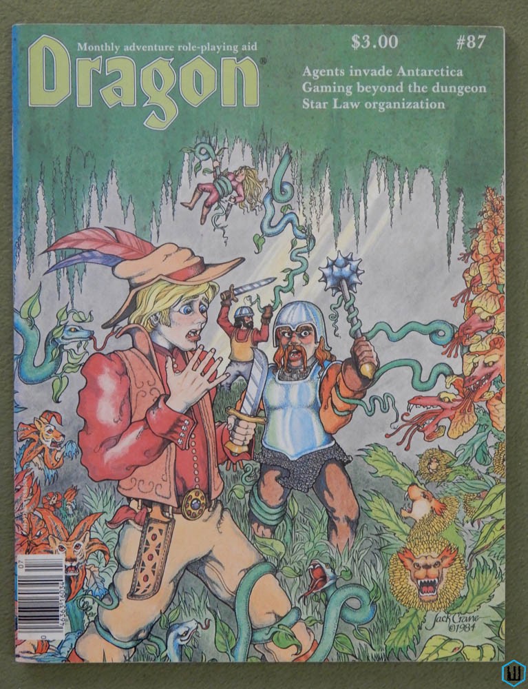 Dragon Magazine, Issue 87 (Top Secret adventure, Luna in Gamma World & Traveller)