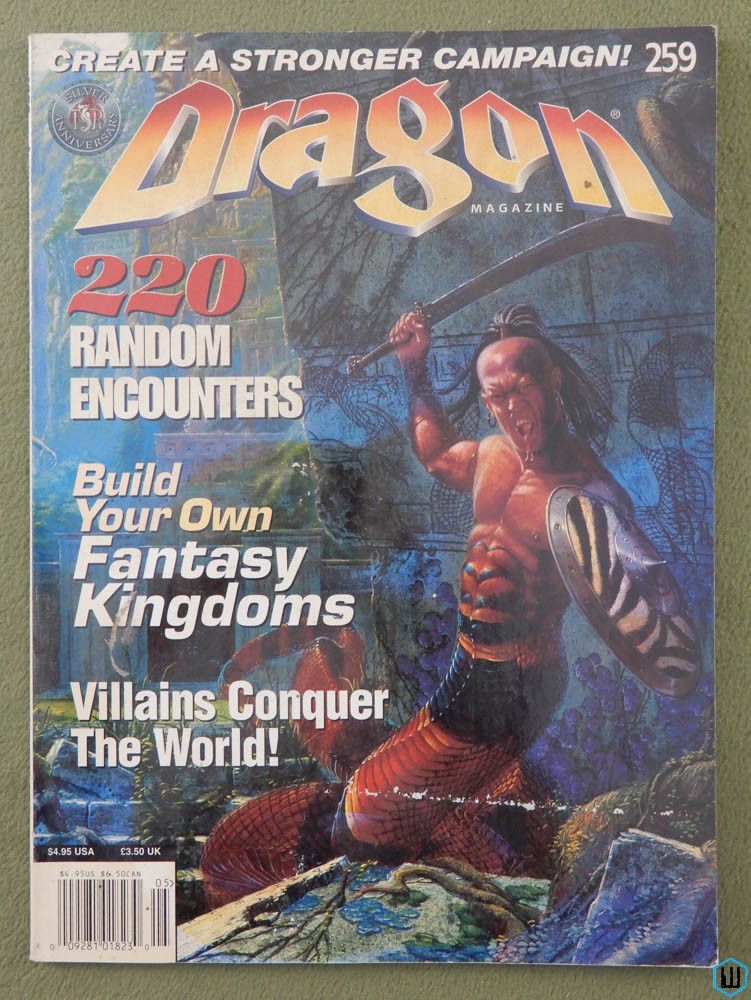 Dragon Magazine, Issue 259: The Campaign; Fallout 2 weapons in Alternity