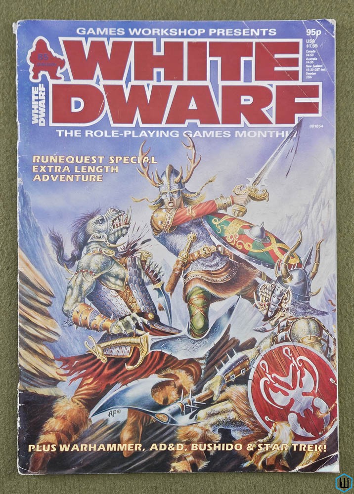 White Dwarf Magazine, Issue 85 (AD&D, WFRP Travelling Encounters, Star Trek) Games Workshop
