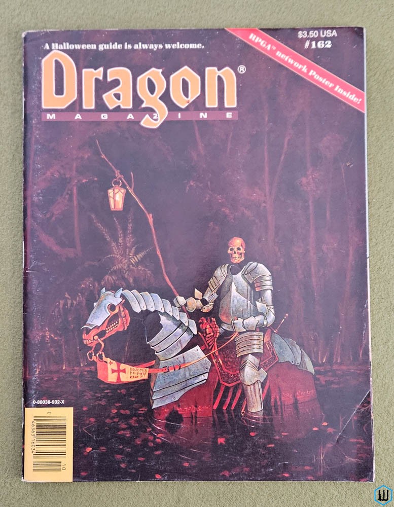 Dragon Magazine, Issue 162: Horror (x4) - NO POSTER TSR