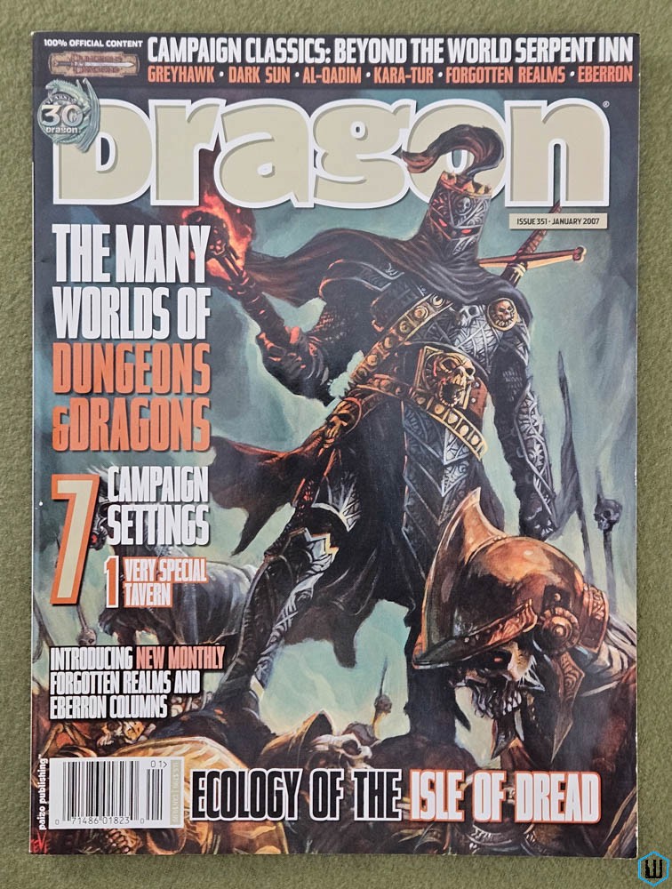 Dragon Magazine, Issue 351 - NO MAP Paizo