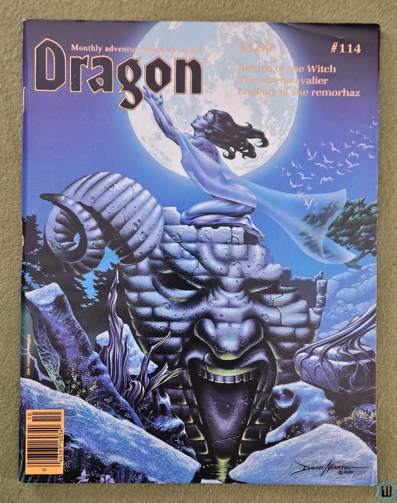 Dragon Magazine, Issue 114 (Witch NPC, Top Secret, MSH, Battletech) TSR