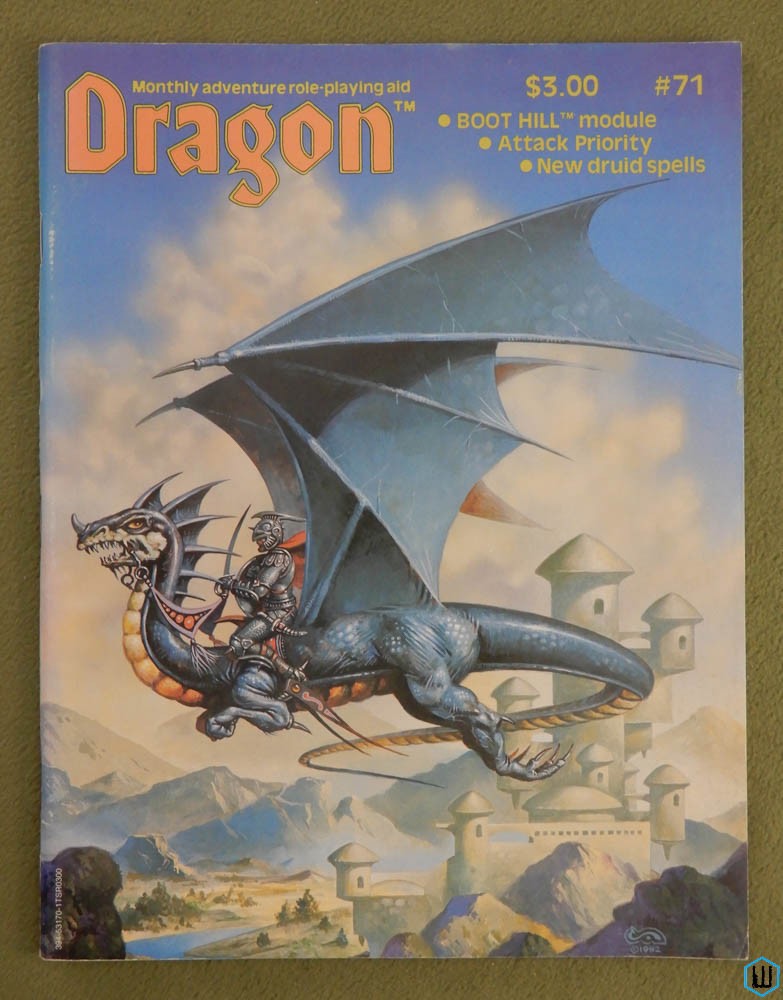 Dragon Magazine, Issue 71 (Boot Hill module, 4 legendary Greyhawk NPCs)