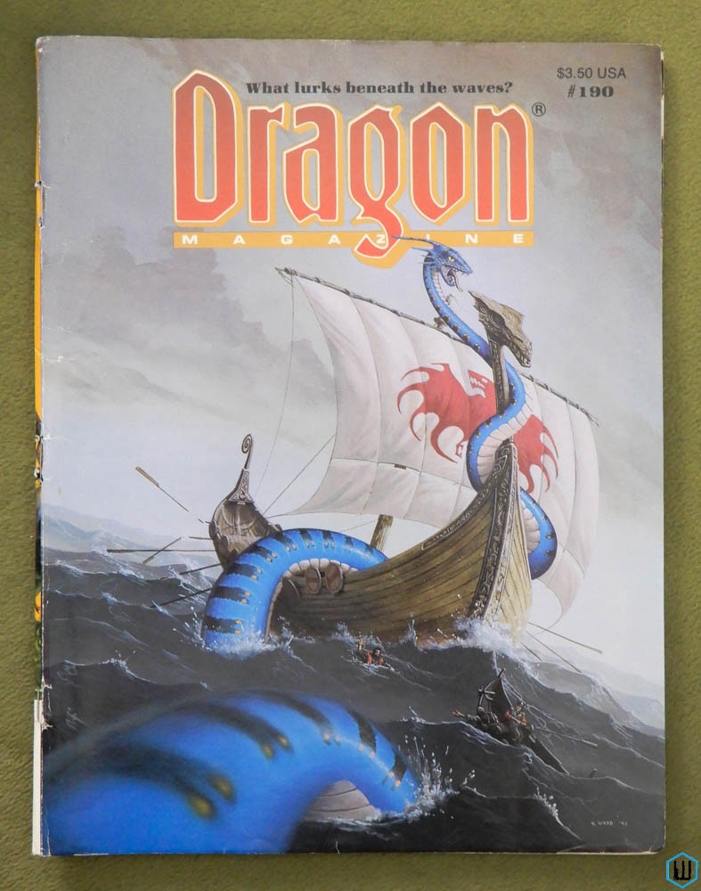 Dragon Magazine, Issue 190 (Aquatic Adventuring, Known World Grimoire)