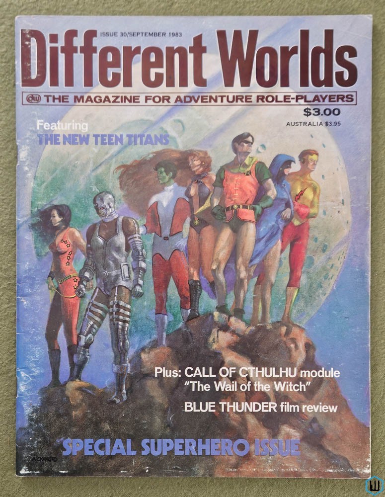 Different Worlds Magazine, Issue 30 (Call of Cthulhu module, Superhero RPGs)