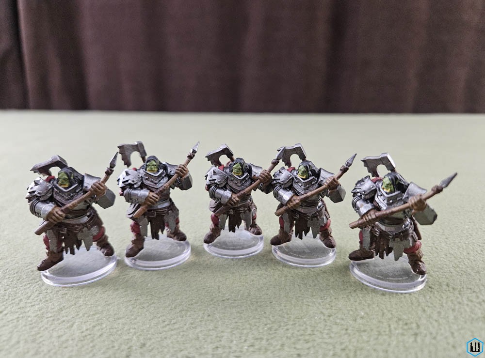 ORC WARRIOR JAVELIN (x5) Dungeons & Dragons Plastic Miniature Lot