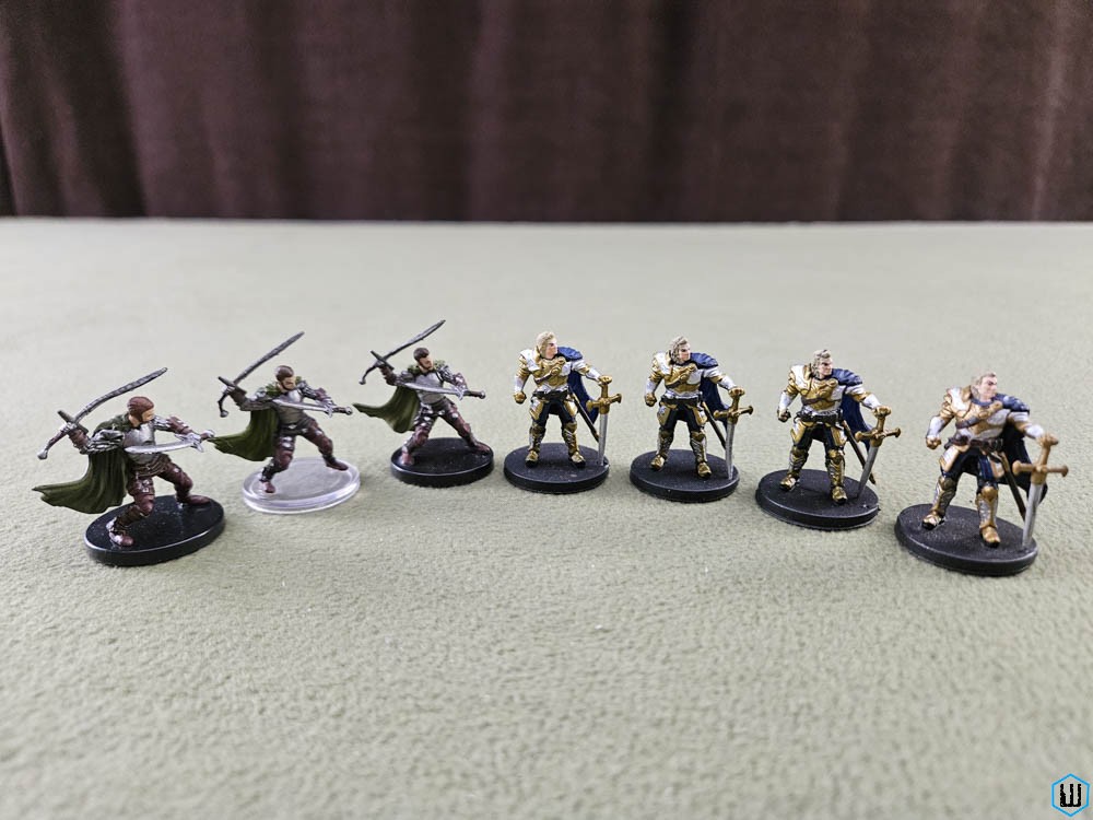 Veteran Leader (x3) Human Paladin (x4) Dungeons Dragons Plastic Miniature Lot