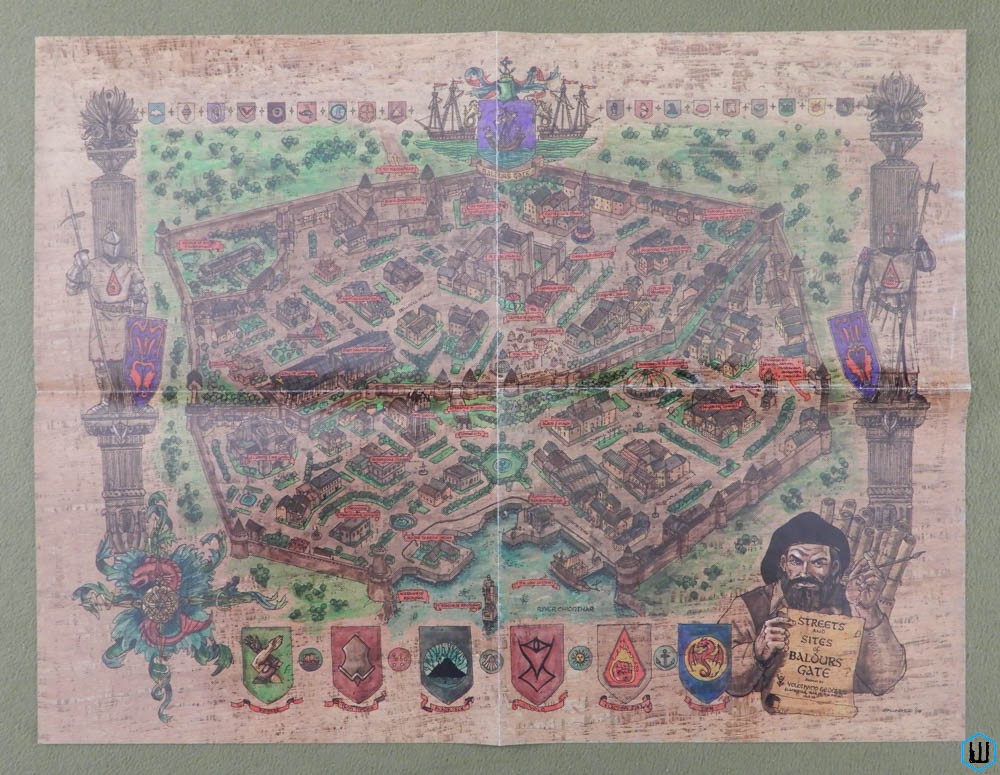Baldur's Gate / Sword Coast Map (from classic PC game) Forgotten Realms