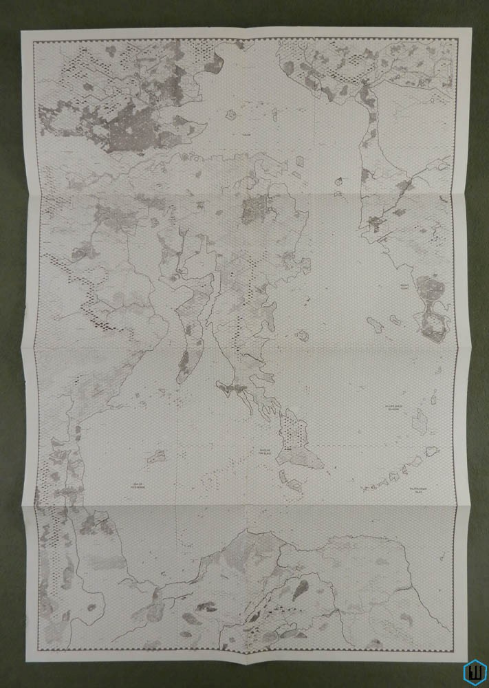 MAP: Wilderlands Campaign World (Tarantis) Hex front, no-hex back
