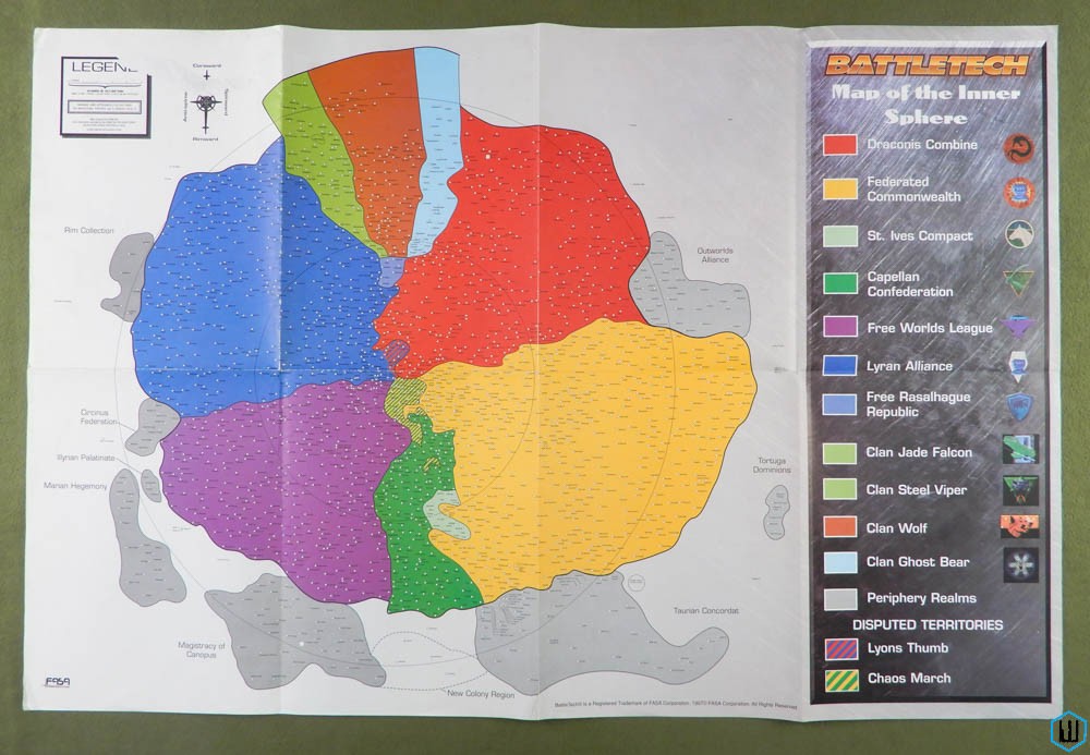 Map of the Inner Sphere 3059 (Battletech)