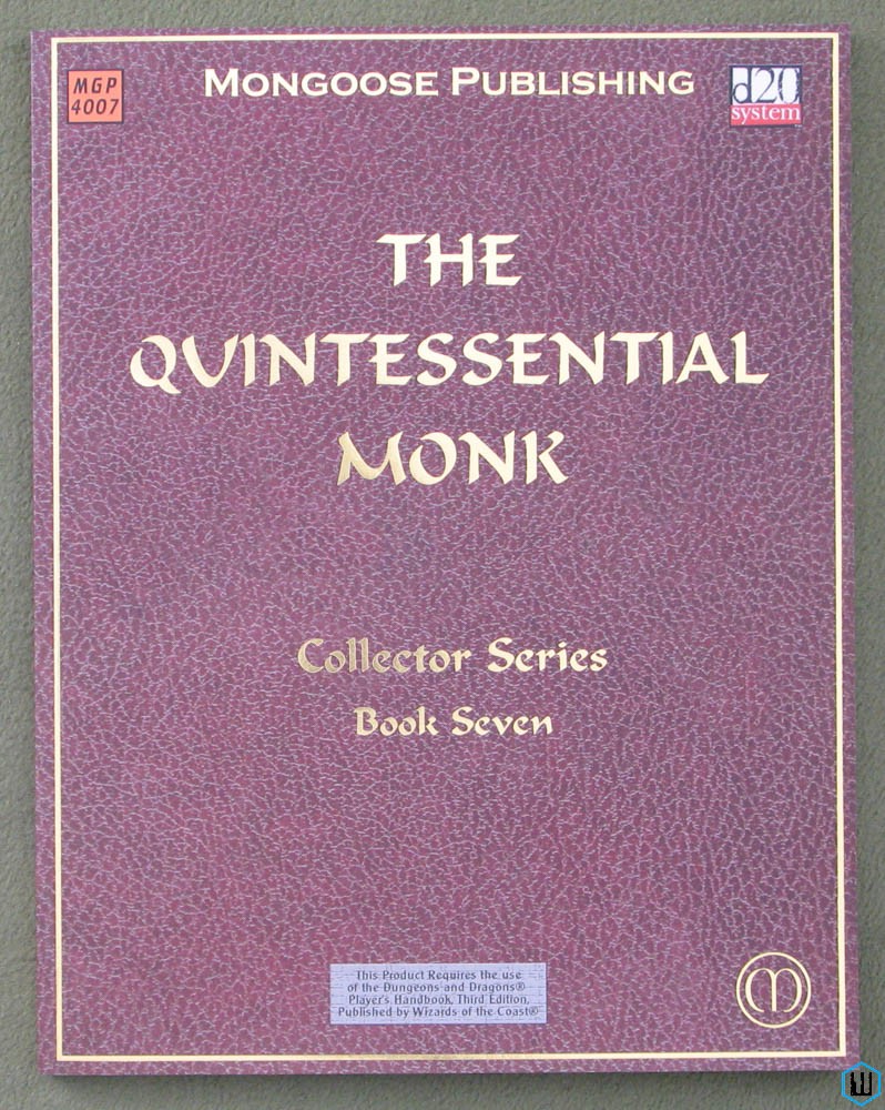 Image for The Quintessential Monk (Dungeons & Dragons 3rd Edition D20 System) NICE