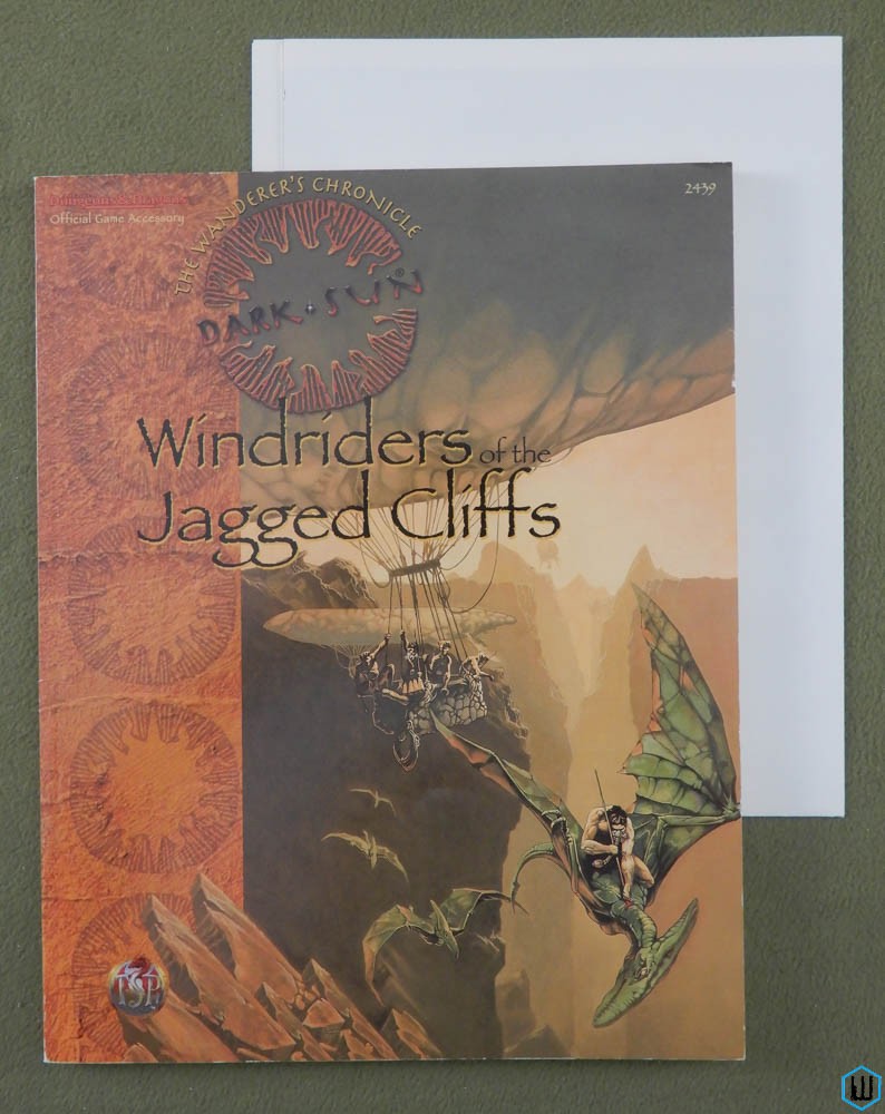 Windriders of the Jagged Cliffs (Advanced Dungeons Dragons Dark Sun) w MAP