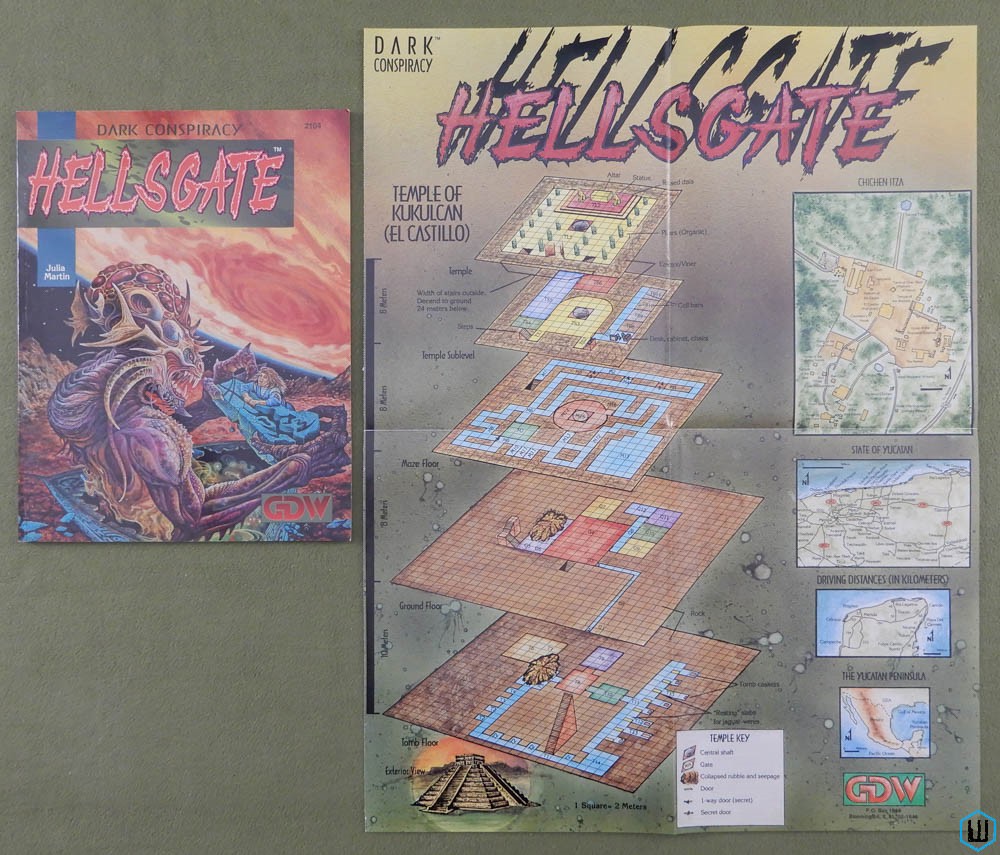 Image for Hellsgate (Dark Conspiracy RPG) w Poster Map