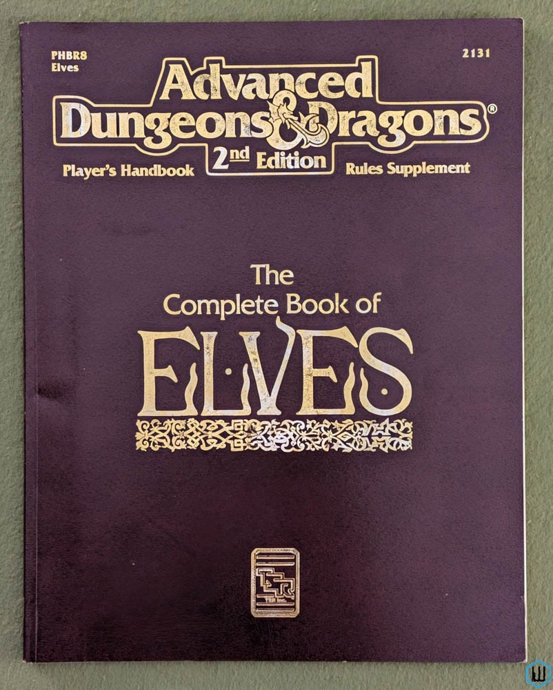 Complete Book of Elves (Advanced Dungeons Dragons PHBR8) TSR 2131