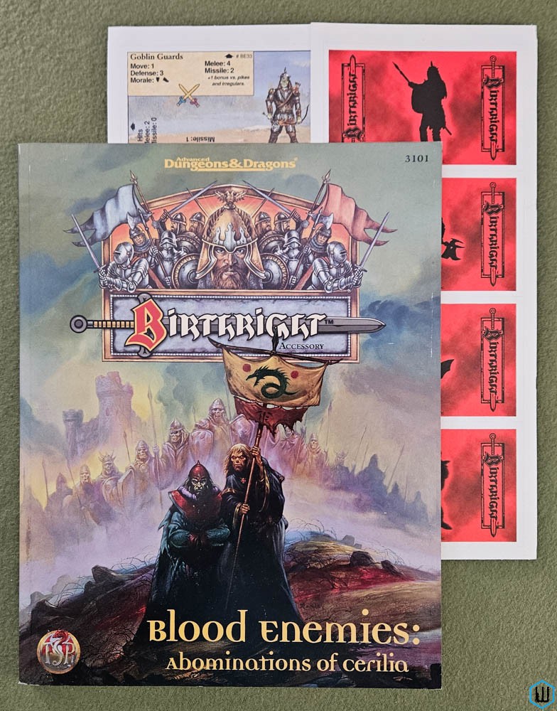 Blood Enemies: Abominations of Cerilia (Advanced Dungeons Dragons Birthright) TSR 3101
