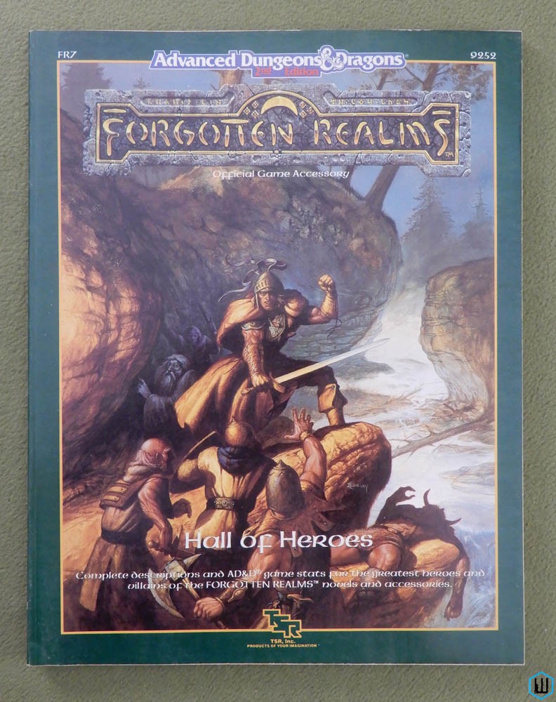 Hall of Heroes (Advanced Dungeons Dragons Forgotten Realms FR7) Original 1989