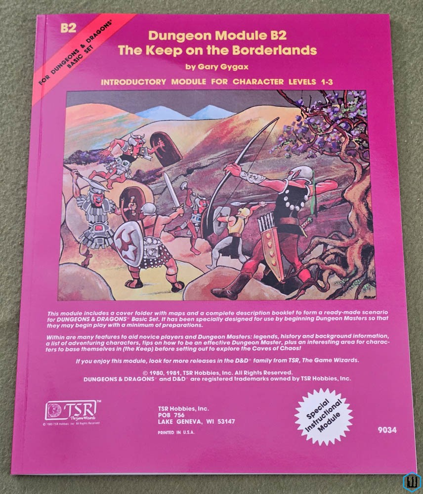 Keep on the Borderlands REPRINT (Dungeons & Dragons) TSR 9034