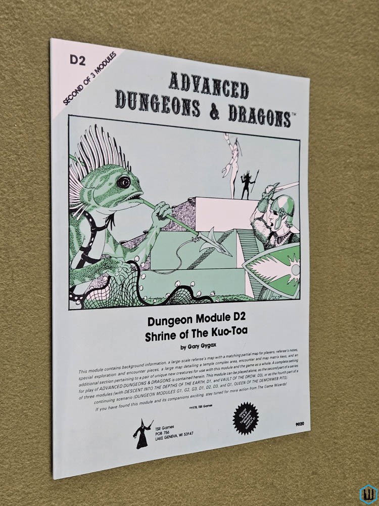Shrine of the Kuo-Toa (Advanced Dungeons Dragons D2) REPRINT Paperback TSR 9020