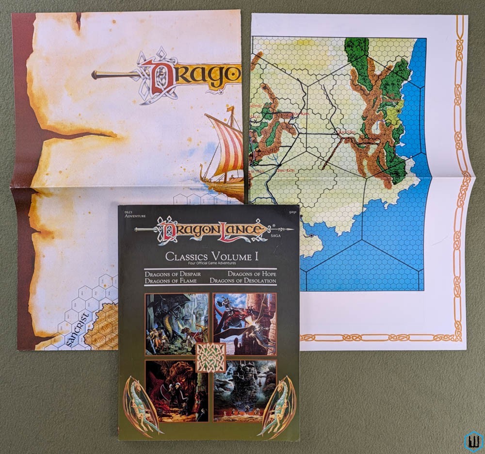 Dragonlance Classics, Volume 1 (Advanced Dungeons Dragons DLC1) w MAPS TSR 9291