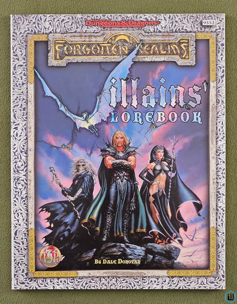 Villains' Lorebook (Advanced Dungeons Dragons Forgotten Realms) NICE Original