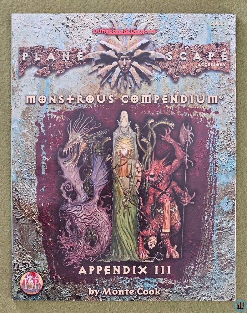 Planescape Monstrous Compendium Appendix III 3 (Dungeons Dragons) Original TSR 2635