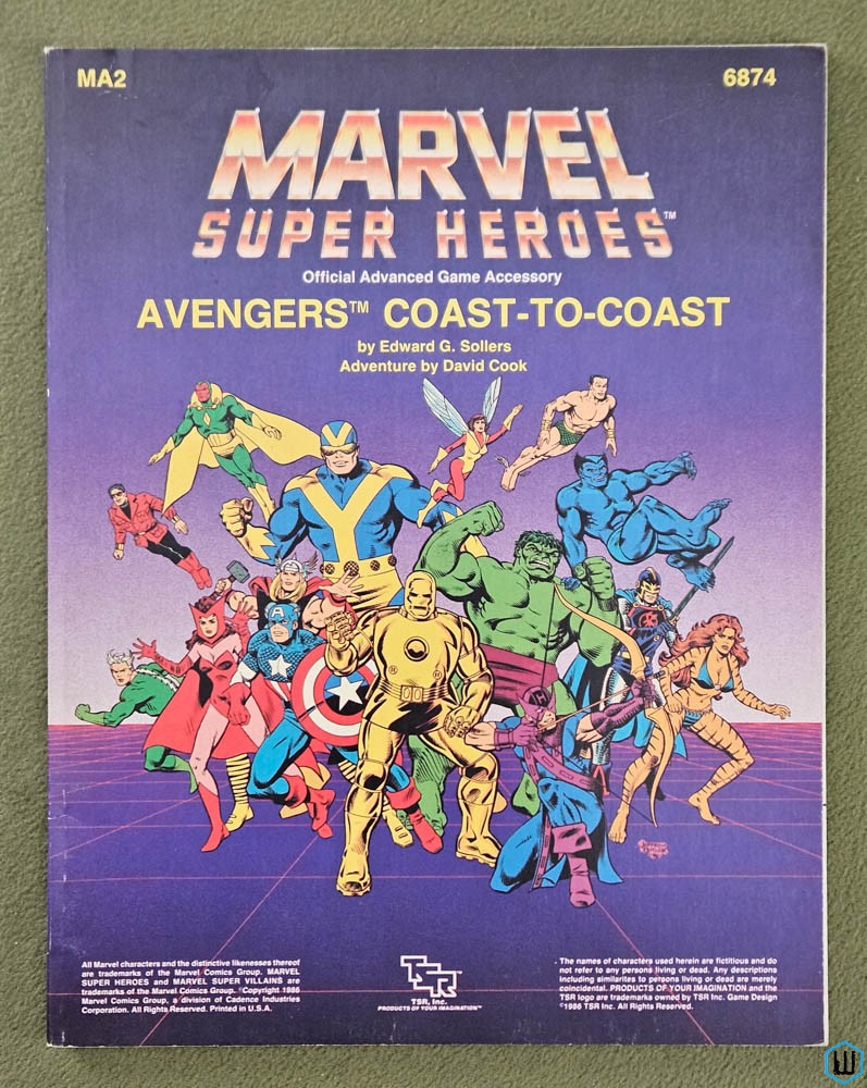 Avengers: Coast to Coast (Marvel Super Heroes RPG Accessory MA2)