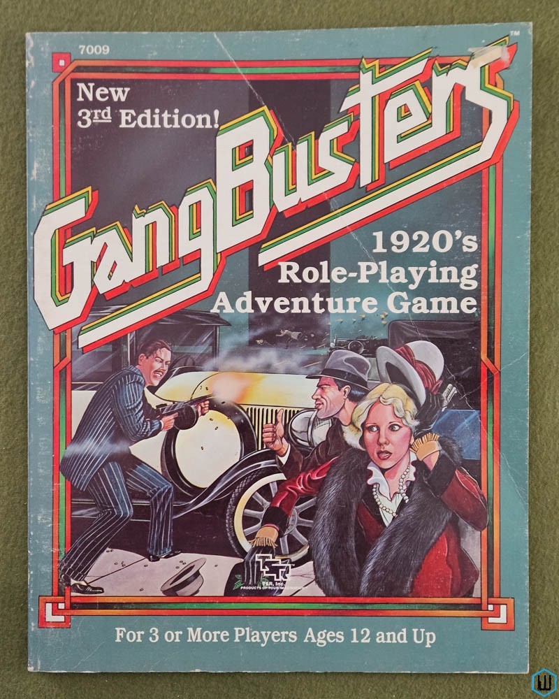 GANGBUSTERS 1920's Role-Playing Game RPG (3rd Edition) Paperback w MAP TSR 7009