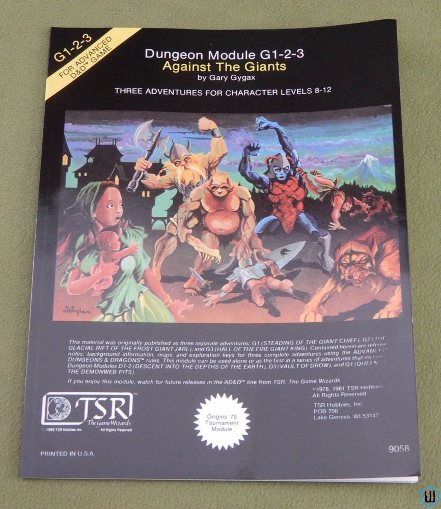 Against the Giants - REPRINT (Advanced Dungeons & Dragons G1-2-3)