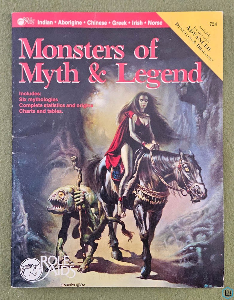 Monsters of Myth & Legend (Advanced Dungeons Dragons Role Aids) Mayfair Games MGI 724