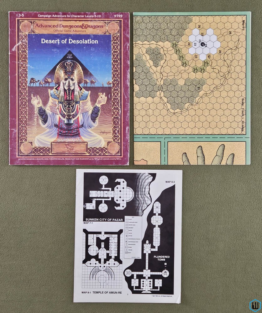 Desert of Desolation (Advanced Dungeons Dragons Module I3-5) w MAPS