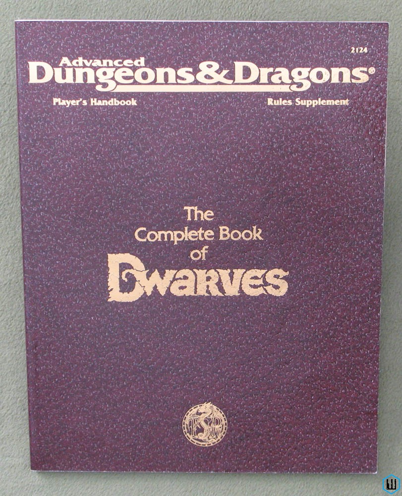 Image for Complete Book of Dwarves (Advanced Dungeons & Dragons PHBR6)