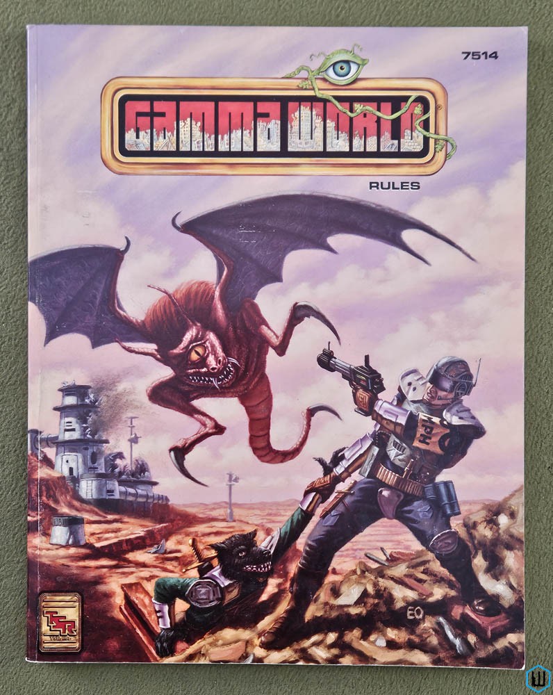 Gamma World Game Rules Book (4th edition Post Apoc RPG) w POSTER MAP