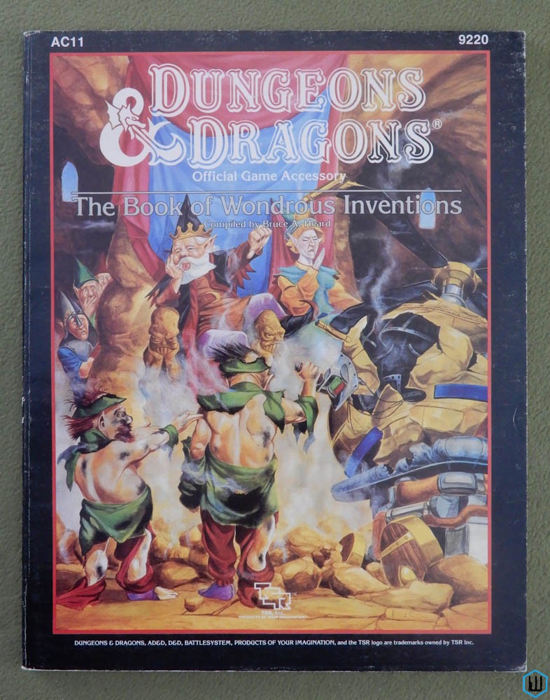 Book of Wondrous Inventions (Dungeons Dragons AC11) Original 1987 edition