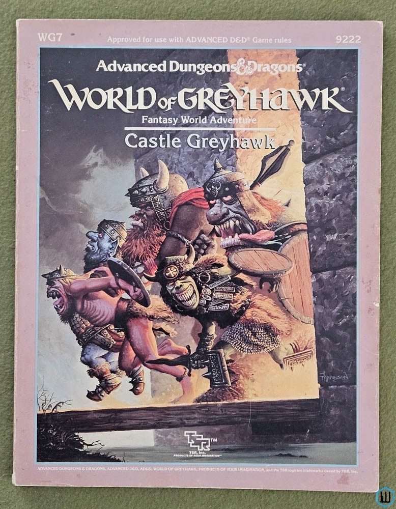 Castle Greyhawk (Advanced Dungeons Dragons WG7) Original 1988 edition TSR 9222
