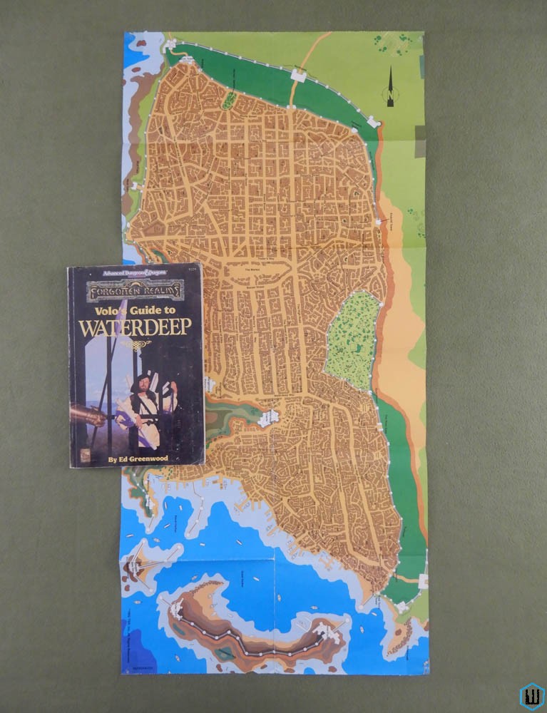 Volo's Guide to Waterdeep (Advanced Dungeons Dragons Forgotten Realms) w MAP