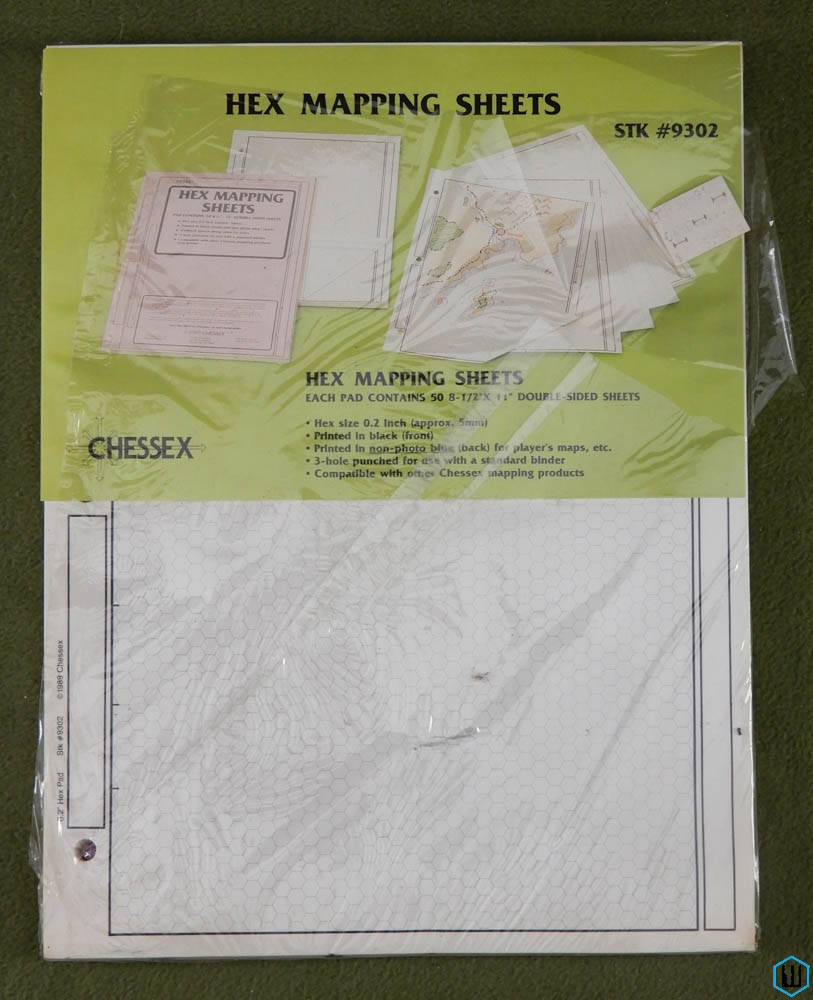 Hex Mapping Sheets (Pad of 50, double-sided, 0.2 inch hexes)
