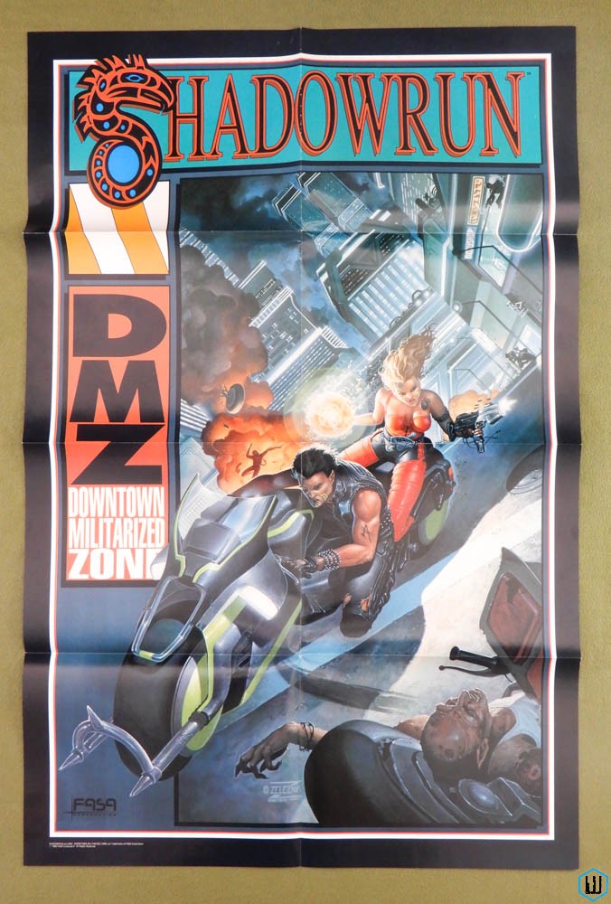 Shadowrun Poster: DMZ (John Zeleznik 1990)