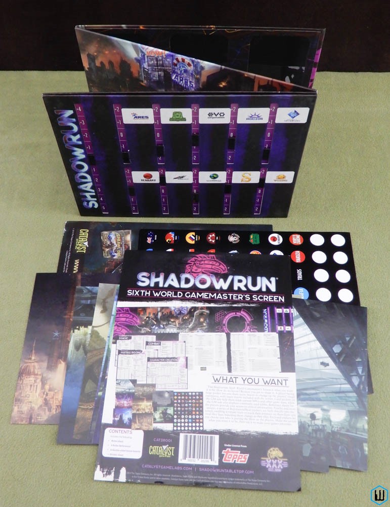 CAT28001 Catalyst Game Labs Shadowrun RPG 6th Edition Gamemaster Screen 