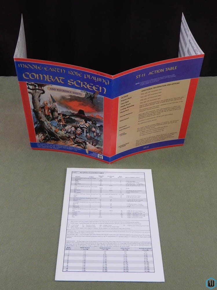 Combat Screen & Reference Sheets (Middle Earth Role Playing MERP)