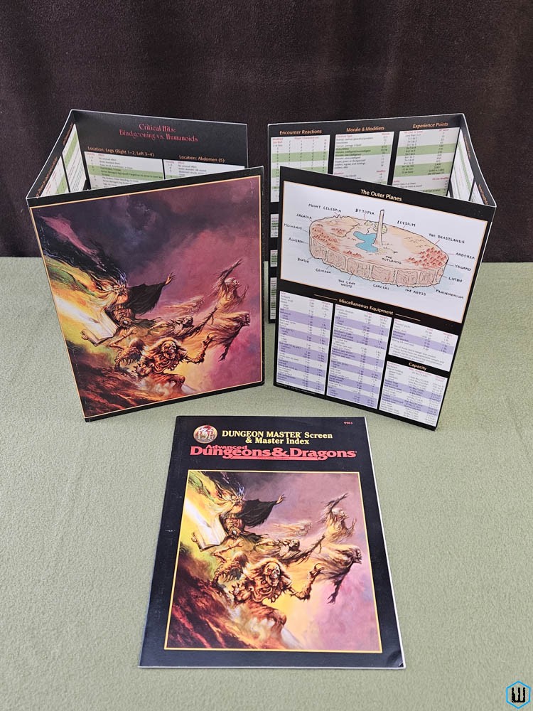 Dungeon Master Screen & Master Index (Advanced Dungeons Dragons 2nd Edition) DM TSR 9504