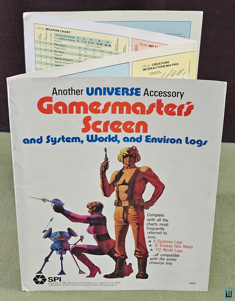 Universe Gamesmaster's Screen (GM Screen) No Booklet SPI 3591