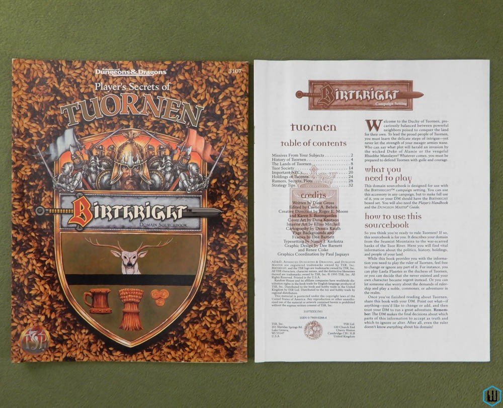 Player's Secrets of Tuornen (Advanced Dungeons Dragons Birthright)