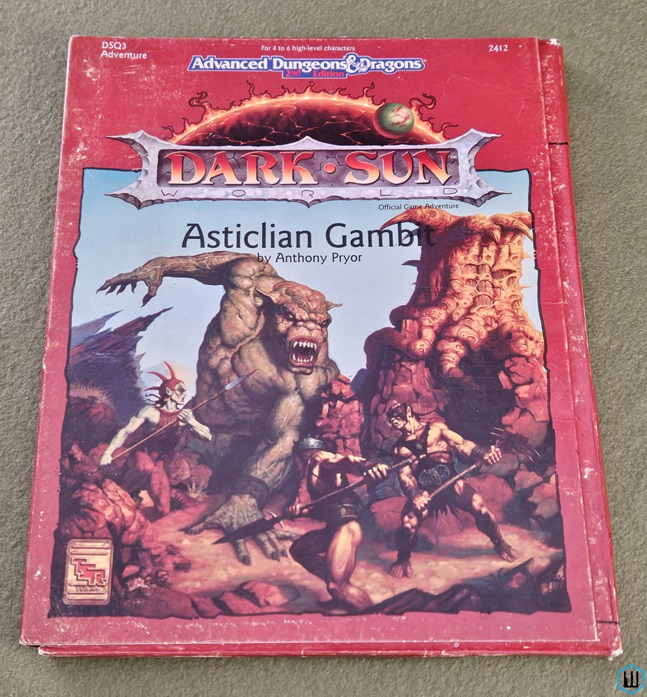 Asticlian Gambit - PLAY SET (Advanced Dungeons Dragons Dark Sun DSQ3) TSR 2412