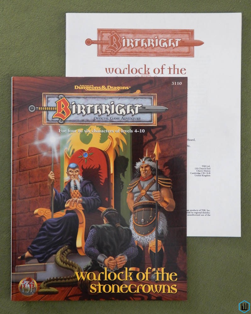 Warlock of the Stonecrowns (Advanced Dungeons Dragons Birthright) Original