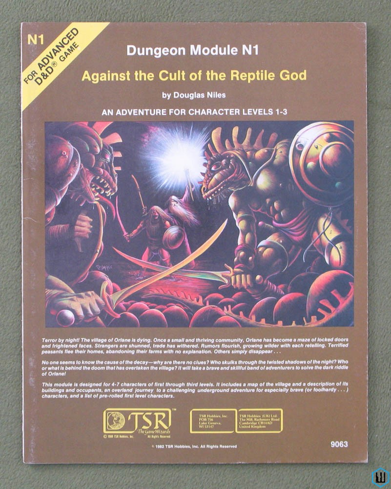 Image for Against the Cult of the Reptile God (Advanced Dungeons Dragons N1) Original 1982